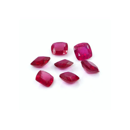 Natural Bangkok Ruby Calibrated Cushions | 6mm & 7mm