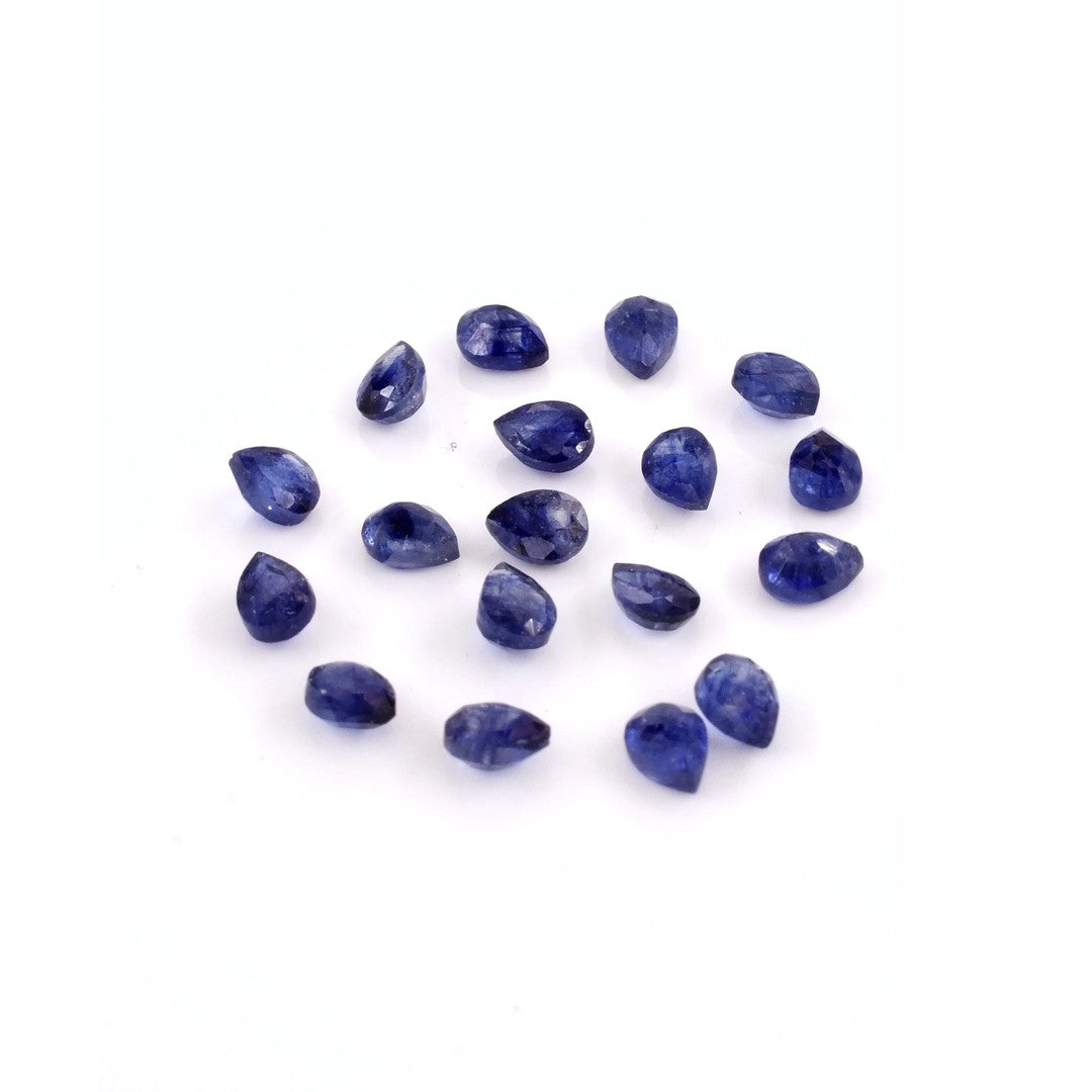 Natural Bangkok Blue Sapphire Calibrated Pears | 3x4mm & 4x5mm