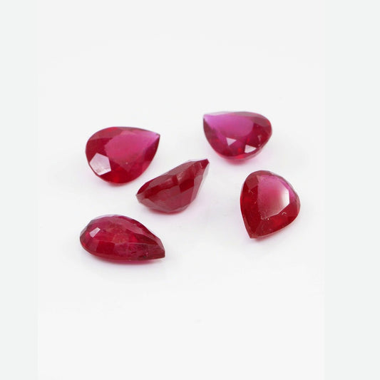Natural Bangkok Ruby Calibrated Pears | 7x9mm & 8x10mm