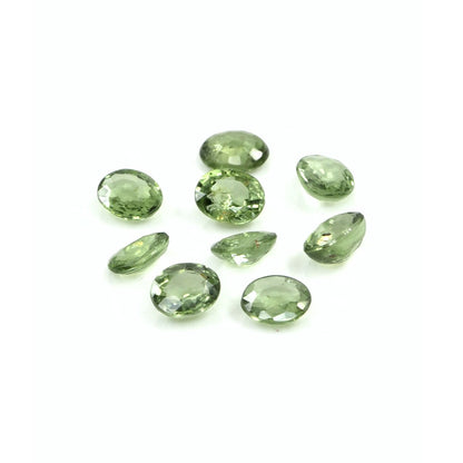 Natural Untreated Green Sapphire Calibrated Ovals | 3x4mm & 4x6mm