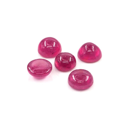 Natural Bangkok Ruby Calibrated Cabochon Rounds | 9mm & 10mm