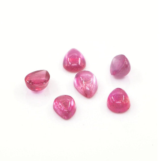 Natural Bangkok Ruby Calibrated Cabochon Pears | 5x7mm & 6x8mm