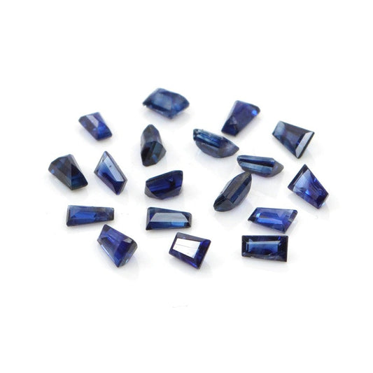 Natural Untreated Blue Sapphire Calibrated Tapper Baguettes | 1.5x2x4mm & 2x3x4mm