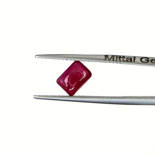 Natural Bangkok Ruby Calibrated Cabochon Long Cushions | 5x7mm & 6x8mm