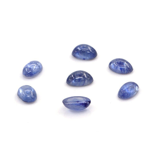 Natural Bangkok Blue Sapphire Calibrated Cabochon Ovals | 3x5mm & 4x6mm