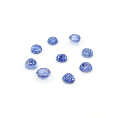 Natural Bangkok Blue Sapphire Calibrated Cabochon Rounds | 3mm & 3.5mm