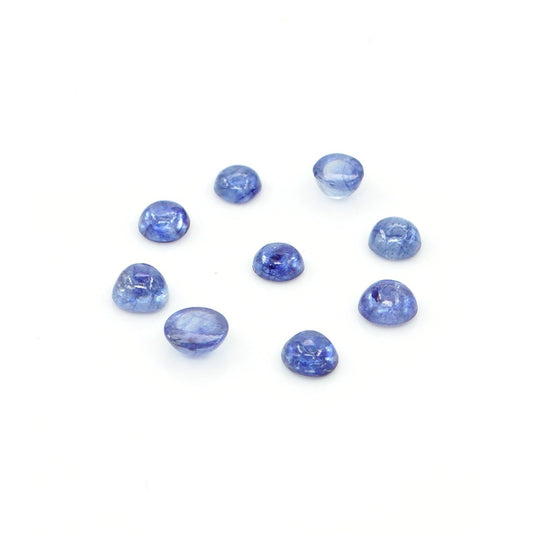 Natural Bangkok Blue Sapphire Calibrated Cabochon Rounds | 3mm & 3.5mm