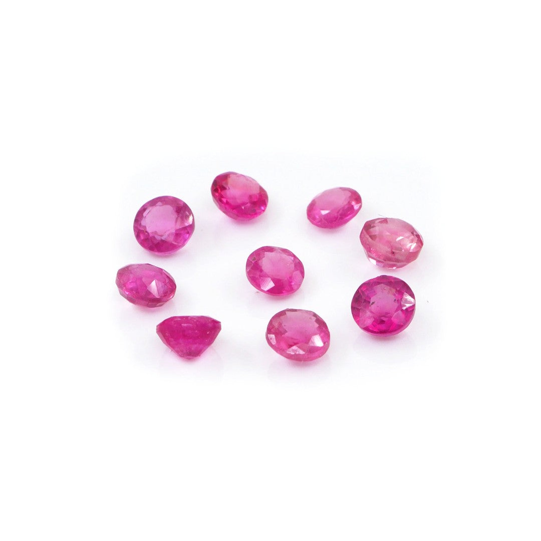 Natural Bangkok Ruby Calibrated Rounds | 3mm & 4mm