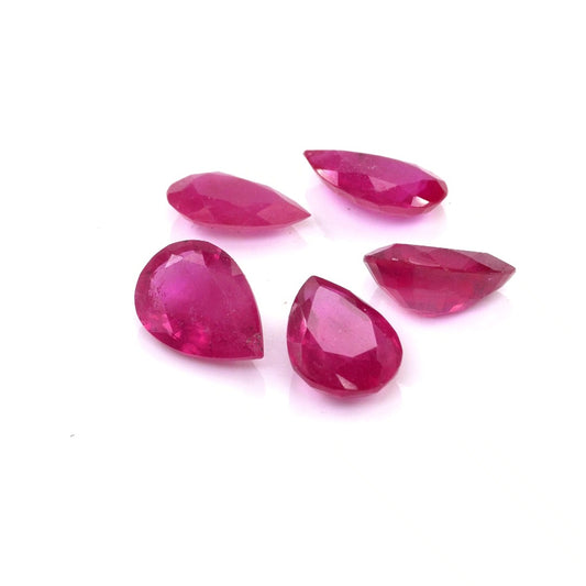 Natural Bangkok Ruby Calibrated Pears | 8x11mm & 9x12mm