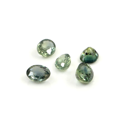 Natural Natural Untreated Teal Sapphire Calibrated Ovals | 3x4mm & 4x5mm