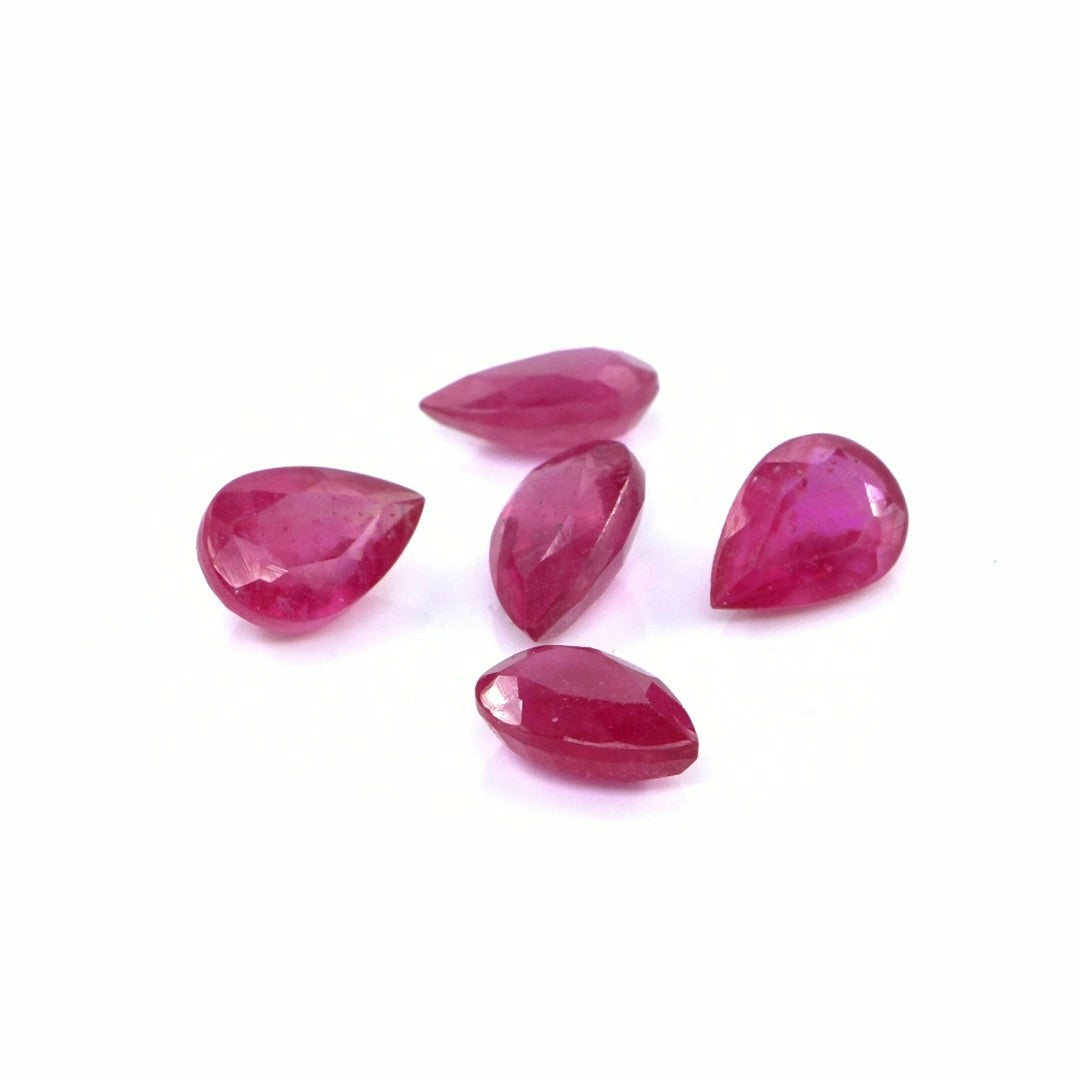 Natural Bangkok Ruby Calibrated Pears | 8x11mm & 9x12mm