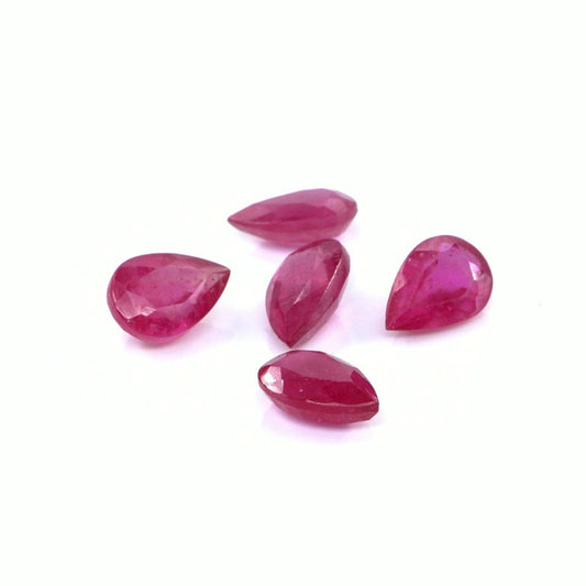 Natural Bangkok Ruby Calibrated Pears | 8x11mm & 9x12mm
