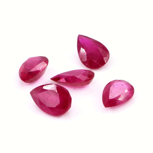Natural Bangkok Ruby Calibrated Pears | 6x9mm & 7x10mm
