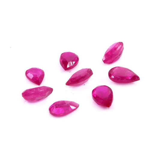 Natural Bangkok Ruby Calibrated Pears | 2x4mm