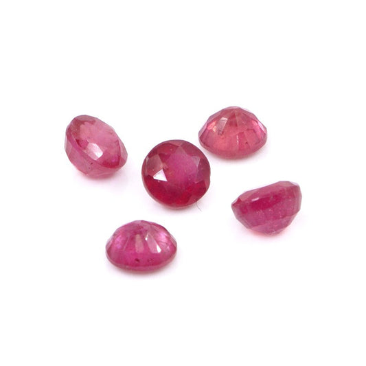 Natural Bangkok Ruby Calibrated Rounds | 5mm & 6mm