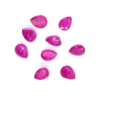 Natural Bangkok Ruby Calibrated Pears | 7x8mm & 8x9mm
