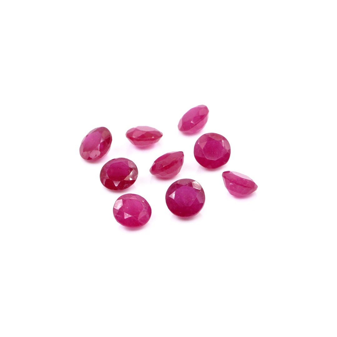 Natural Bangkok Ruby Calibrated Rounds | 5mm & 5.5mm