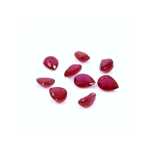 Natural Bangkok Ruby Calibrated Pears | 3x5mm & 4x6mm