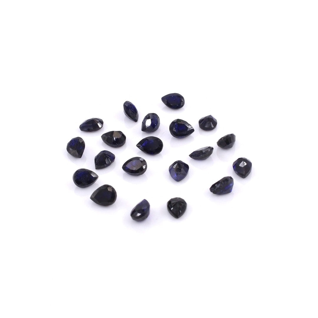Natural Bangkok Blue Sapphire Calibrated Pears | 3x4mm & 4x5mm