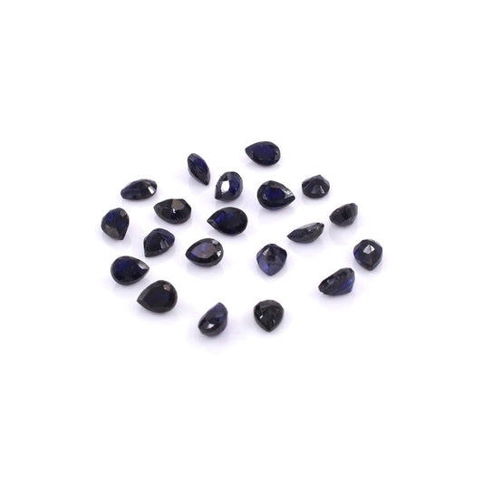 Natural Bangkok Blue Sapphire Calibrated Pears | 3x4mm & 4x5mm