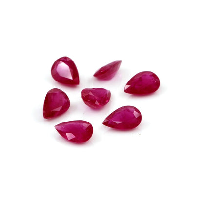 Natural Untreated Mozambique Ruby Calibrated Pears | 3x5mm & 4x6mm