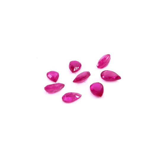 Natural Bangkok Ruby Calibrated Pears | 3x5mm & 4x6mm