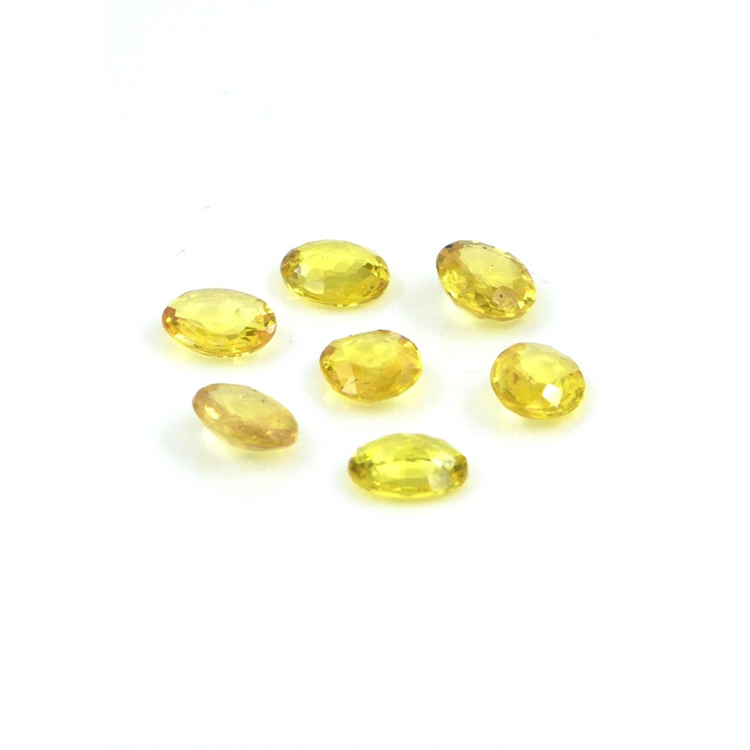 Natural Untreated Yellow Sapphire Calibrated Ovals | 3x4mm & 4x5mm