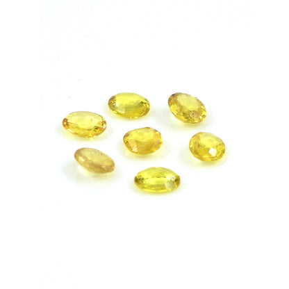 Natural Untreated Yellow Sapphire Calibrated Ovals | 3x4mm & 4x5mm