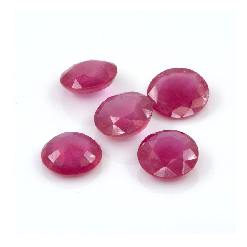 Natural Bangkok Ruby Calibrated Rounds | 9mm & 10mm