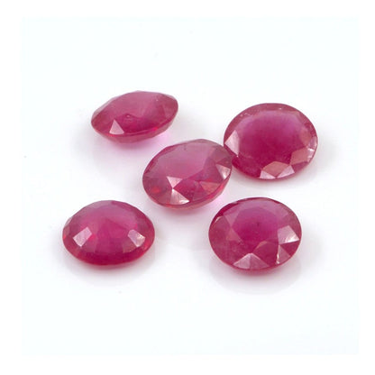 Natural Bangkok Ruby Calibrated Rounds | 9mm & 10mm