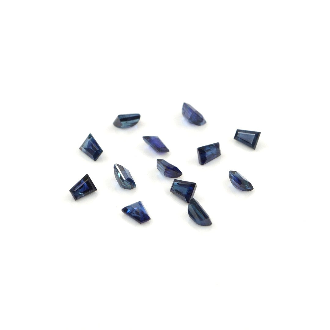 Natural Untreated Blue Sapphire Calibrated Tapper Baguettes | 1.5x2x4mm & 2x3x4mm