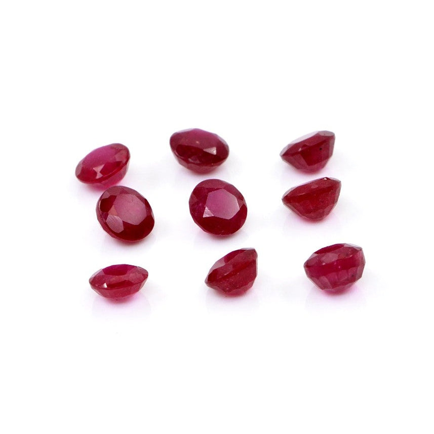 Natural Bangkok Ruby Calibrated Rounds | 4mm & 5mm