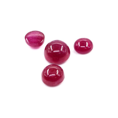 Natural Bangkok Ruby Calibrated Cabochon Rounds | 9mm & 10mm