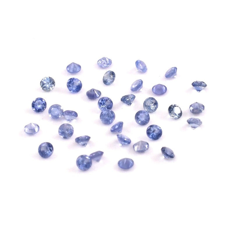 Natural Untreated Blue Sapphire Calibrated Rounds | 1mm & 1.25mm