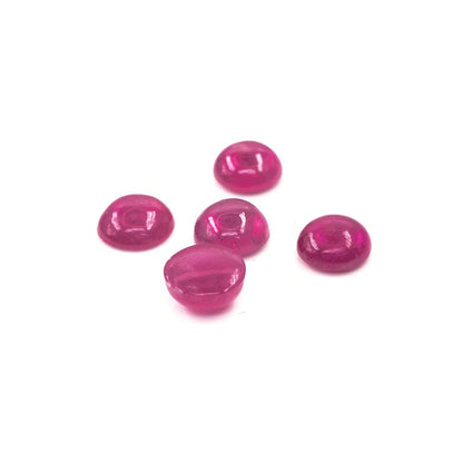 Natural Bangkok Ruby Calibrated Cabochon Rounds | 9mm & 10mm