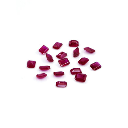 Natural Untreated Mozambique Ruby Calibrated Octagons | 3x4mm & 4x5mm