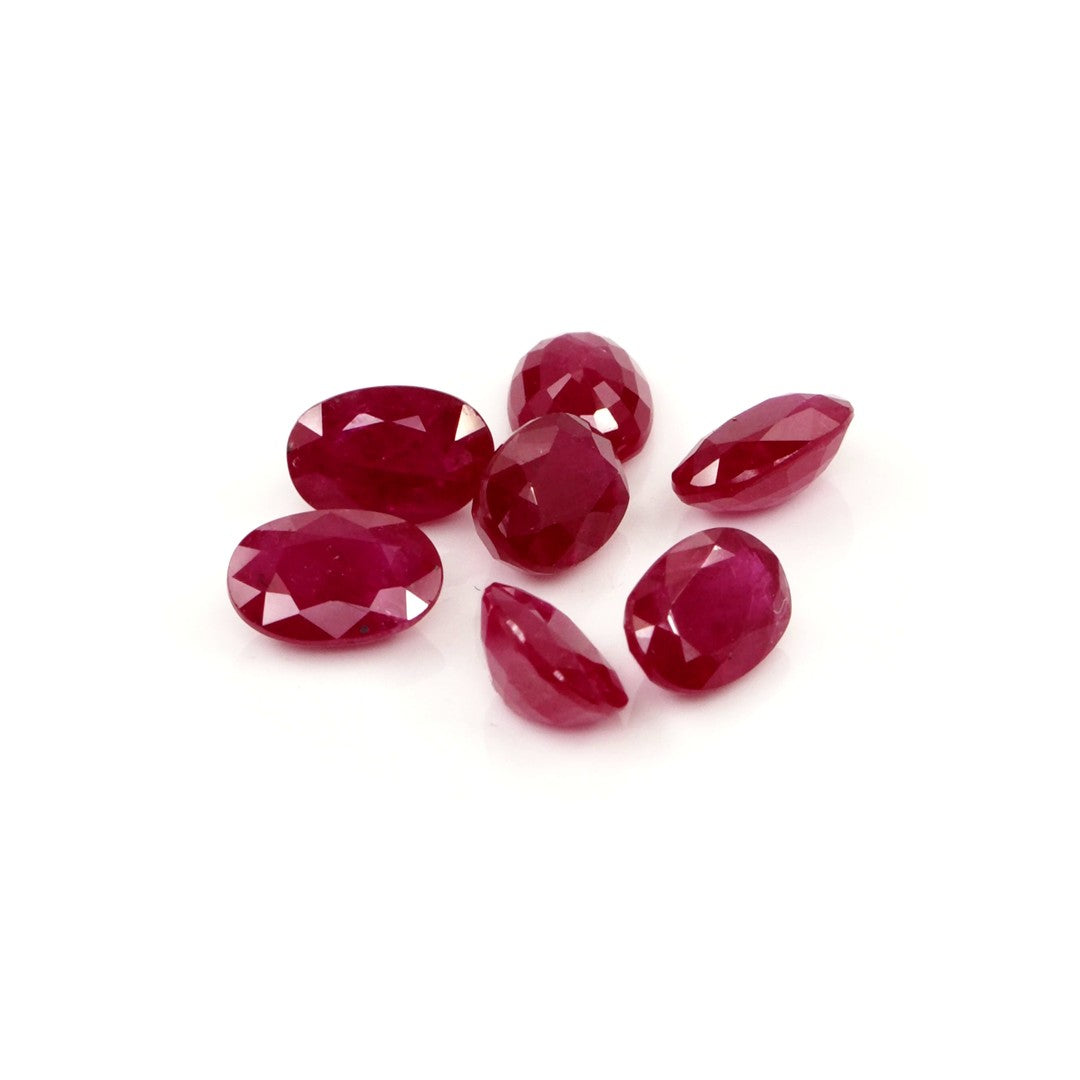 Natural Untreated Mozambique Ruby Calibrated Ovals | 3x5mm & 4x6mm