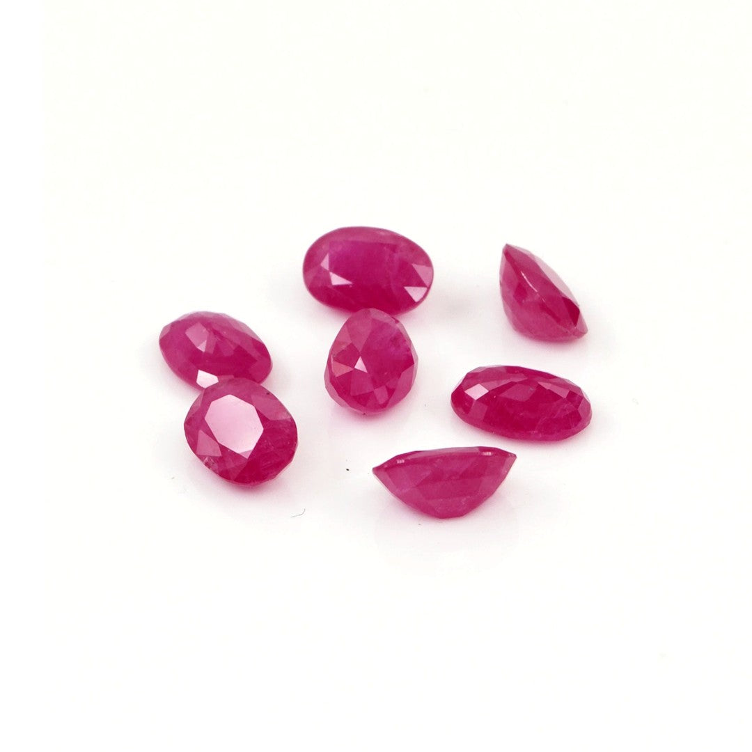 Natural Untreated Mozambique Ruby Calibrated Ovals | 3x5mm & 4x6mm