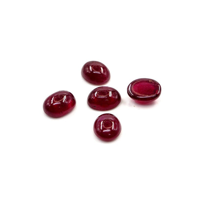 Natural Bangkok Ruby Calibrated Cabochon Ovals | 7x9mm & 8x10mm