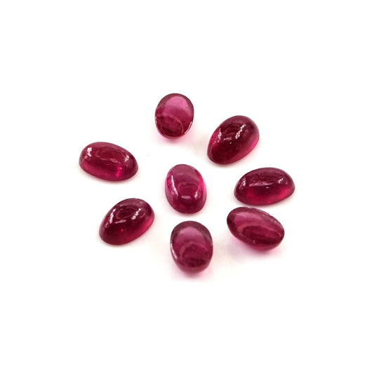 Natural Bangkok Ruby Calibrated Cabochon Ovals | 3x5mm & 4x6mm