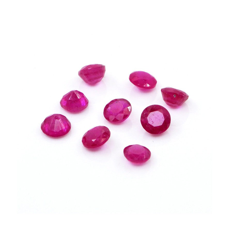Natural Bangkok Ruby Calibrated Rounds | 3mm & 4mm