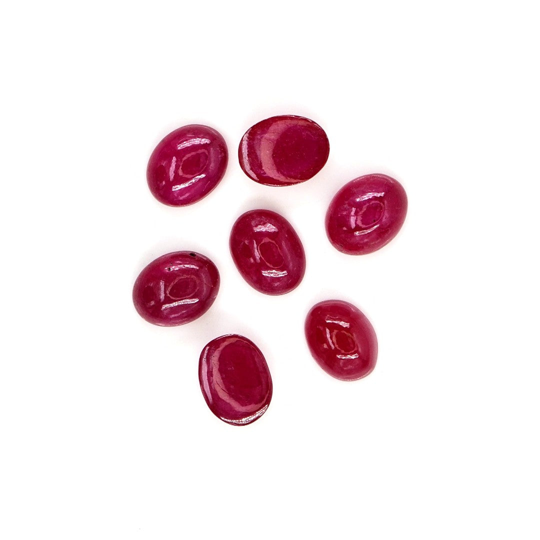 Natural Bangkok Ruby Calibrated Cabochon Ovals | 7x9mm & 8x10mm