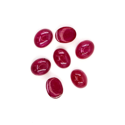 Natural Bangkok Ruby Calibrated Cabochon Ovals | 7x9mm & 8x10mm