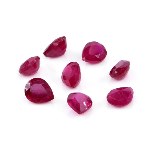 Natural Bangkok Ruby Calibrated Pears | 2x3mm & 2.5x3.5mm