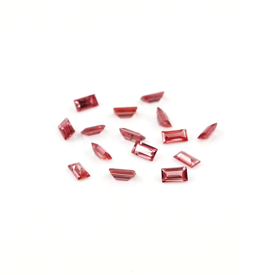 Natural Untreated Padparadscha Sapphire Calibrated Baguettes | 1.5x3mm