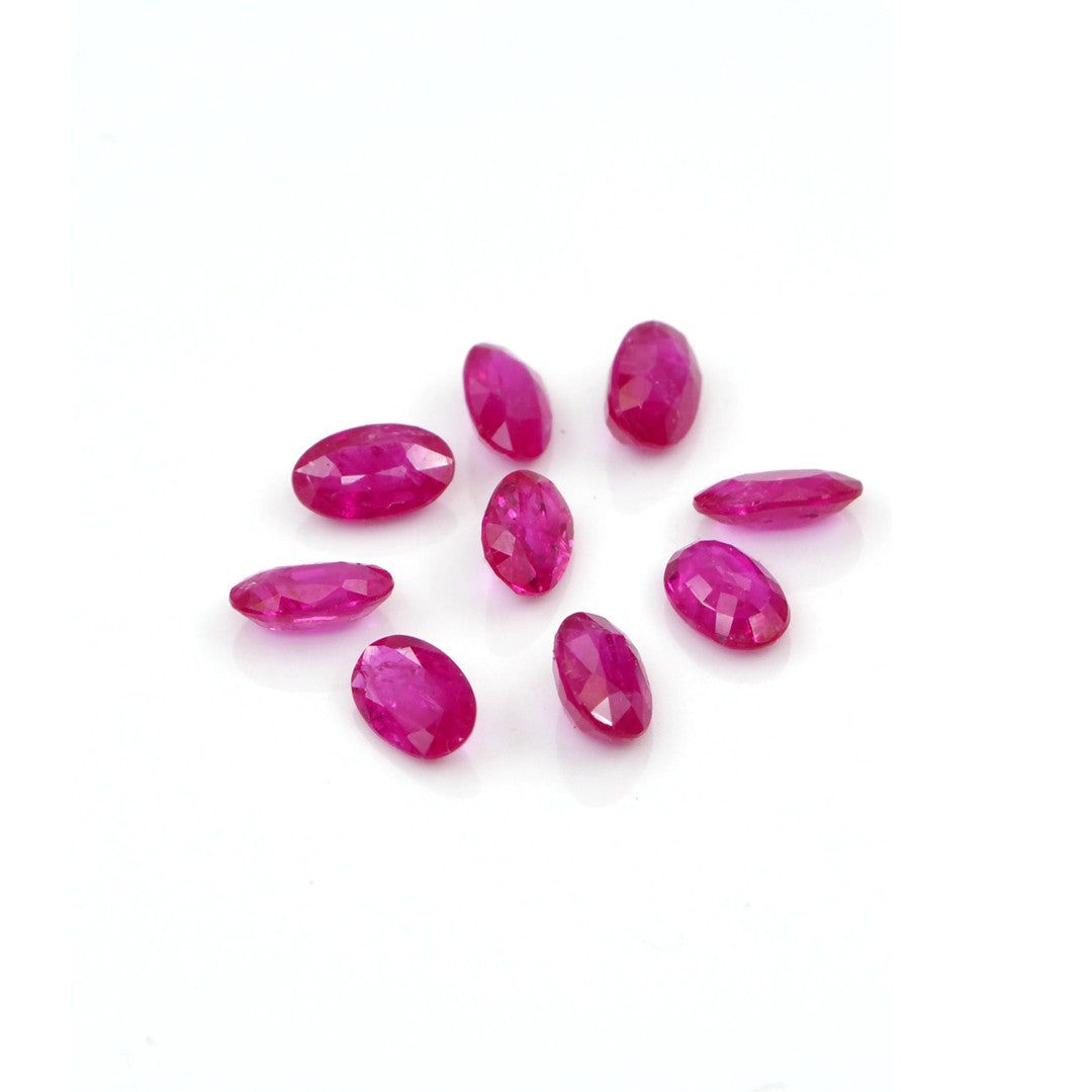 Natural Untreated Mozambique Ruby Calibrated Ovals | 3x5mm & 4x6mm