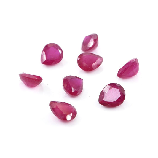Natural Bangkok Ruby Calibrated Pears | 5x6mm & 6x7mm