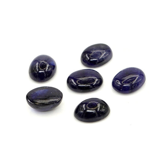 Natural Bangkok Blue Sapphire Calibrated Cabochon Ovals | 7x9mm & 8x10mm