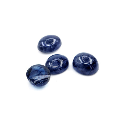 Natural Bangkok Blue Sapphire Calibrated Cabochon Ovals | 9x11mm & 10x12mm