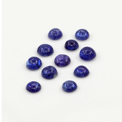 Natural Bangkok Blue Sapphire Calibrated Cabochon Rounds | 3mm & 3.5mm